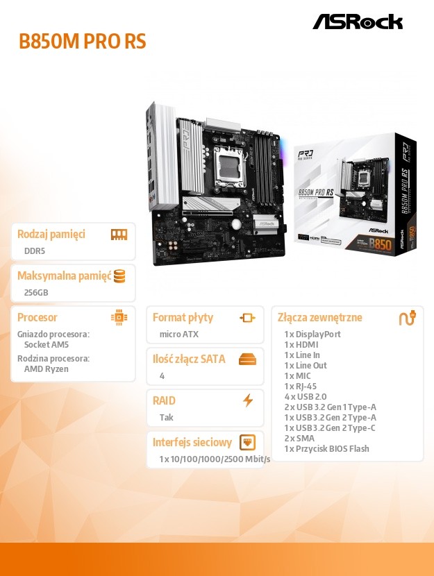 e680b482481a4880a48d2e1475ada90d.jpg Płyta główna B850M PRO RS AM5 4DDR5 mATX