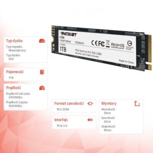 Dysk SSD P300 1TB M.2 PCIe Gen 3 x4 2100/1650