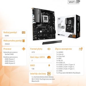 ec567e6658c71ae20d2d2513cb51fee1.jpg Płyta główna B850 PRO-A WIFI  AM5 4DDR5 ATX