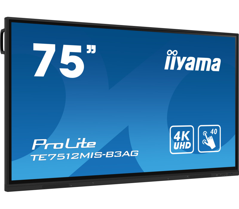 ekran-interaktywny-iiyama-te7512mis-b3ag-75-ips-led-4k-vga-3xhdmi-usb-c-iiware10-android11-wifi6-lan-dms-247-7h iiyama ProLite TE7512MIS-B3AG 75"