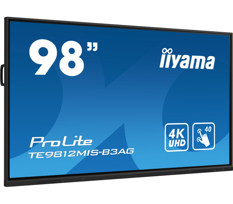 ekran-interaktywny-iiyama-te9812mis-b3ag-98-ips-led-4k-vga-3xhdmi-usb-c-iiware10-android11-wifi6-lan-dms-247-7h iiyama ProLite TE9812MIS-B3AG 98"