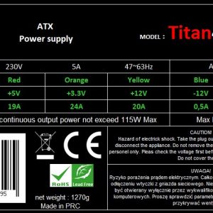 f08bdab37ab889270b4e60473df4b0b5.jpg Zasilacz uniwersalny komputerowy ATX ver. 2.31 TITAN 400