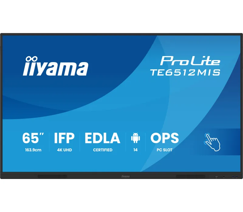 monitor-interaktywny-iiyama-te6512mis-b4ag-65-va-dled-4k-8128gb-iiware13e-android14-edla-wifi6-lan-dms-247 (1) iiyama ProLite TE6512MIS-B4AG 65"