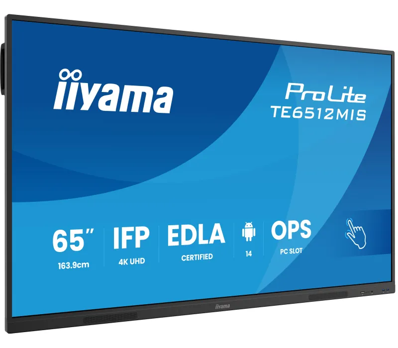 monitor-interaktywny-iiyama-te6512mis-b4ag-65-va-dled-4k-8128gb-iiware13e-android14-edla-wifi6-lan-dms-247 iiyama ProLite TE6512MIS-B4AG 65"