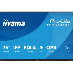 monitor-interaktywny-iiyama-te7512mis-b4ag-75-va-dled-4k-8128gb-iiware13e-android14-edla-wifi6-lan-dms-247 (1) iiyama ProLite TE7512MIS-B4AG 75"