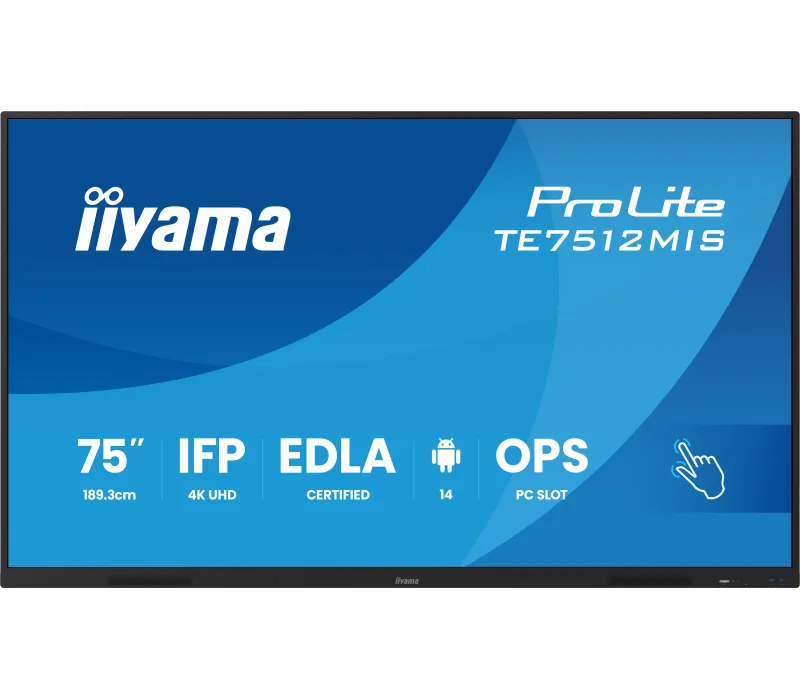 monitor-interaktywny-iiyama-te7512mis-b4ag-75-va-dled-4k-8128gb-iiware13e-android14-edla-wifi6-lan-dms-247 (1) iiyama ProLite TE7512MIS-B4AG 75"