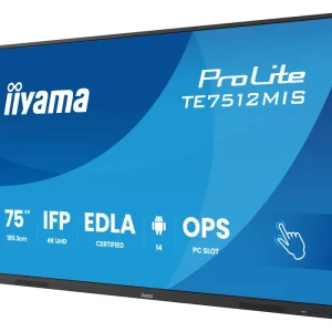 monitor-interaktywny-iiyama-te7512mis-b4ag-75-va-dled-4k-8128gb-iiware13e-android14-edla-wifi6-lan-dms-247 (3) iiyama ProLite TE7512MIS-B4AG 75"