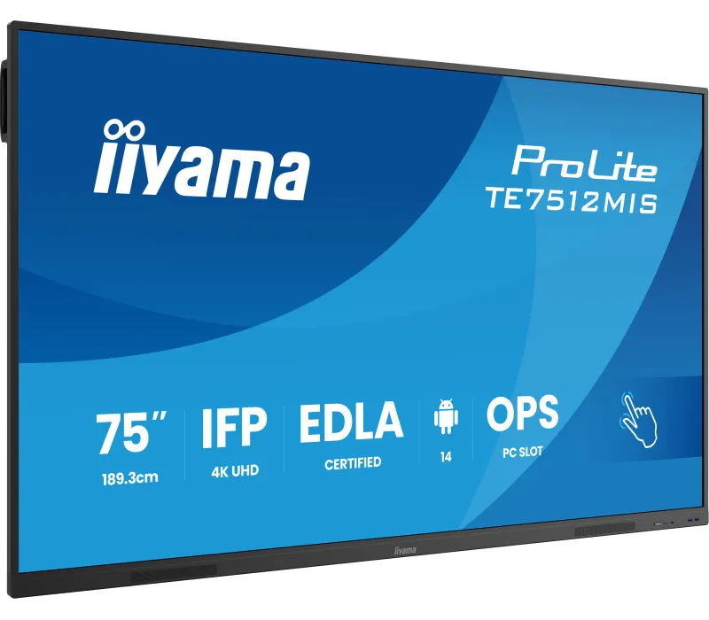 monitor-interaktywny-iiyama-te7512mis-b4ag-75-va-dled-4k-8128gb-iiware13e-android14-edla-wifi6-lan-dms-247 iiyama ProLite TE7512MIS-B4AG 75"
