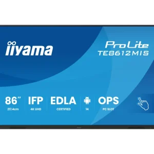 monitor-interaktywny-iiyama-te8612mis-b4ag-86-ips-led-4k-8128gb-iiware13e-android14-edla-wifi6-lan-dms-247 (1) iiyama ProLite TE8612MIS-B4AG 86"