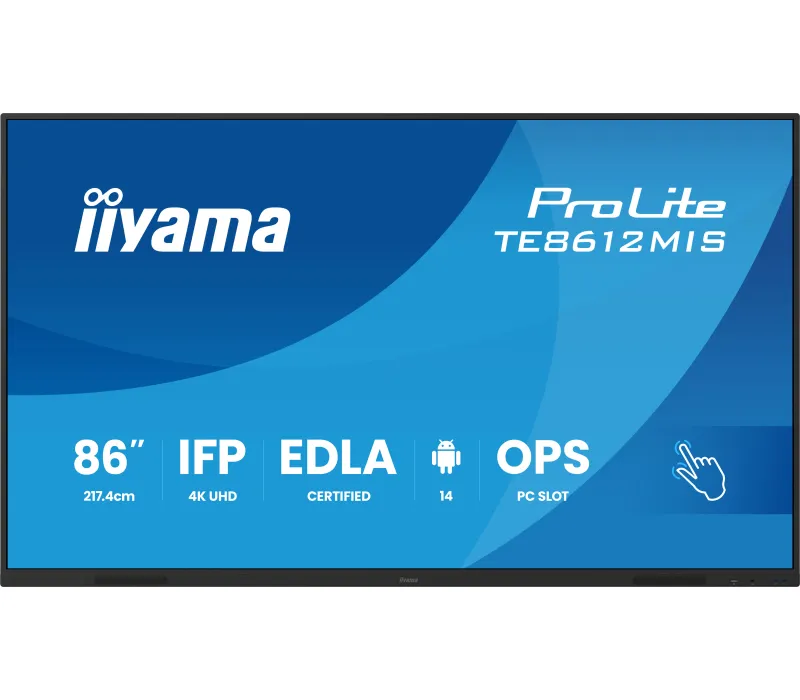 monitor-interaktywny-iiyama-te8612mis-b4ag-86-ips-led-4k-8128gb-iiware13e-android14-edla-wifi6-lan-dms-247 (1) iiyama ProLite TE8612MIS-B4AG 86"