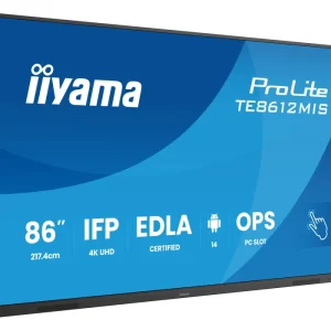 monitor-interaktywny-iiyama-te8612mis-b4ag-86-ips-led-4k-8128gb-iiware13e-android14-edla-wifi6-lan-dms-247 iiyama ProLite TE8612MIS-B4AG 86"