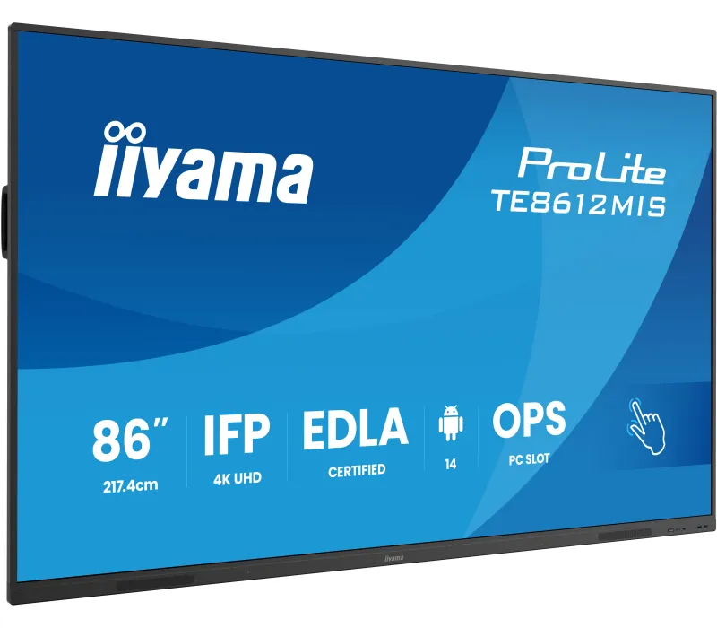 monitor-interaktywny-iiyama-te8612mis-b4ag-86-ips-led-4k-8128gb-iiware13e-android14-edla-wifi6-lan-dms-247 iiyama ProLite TE8612MIS-B4AG 86"