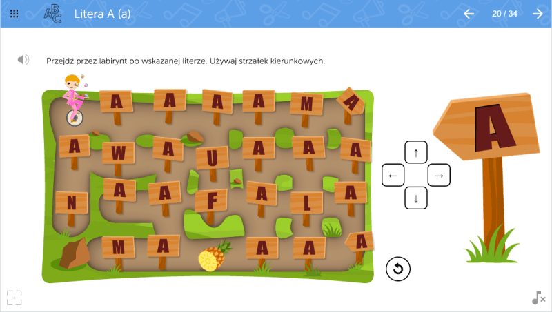 Screenshot 2023-02-01 at 10-31-26 Litera A (a) - mauthor.com mTalent Czytanie. Litery