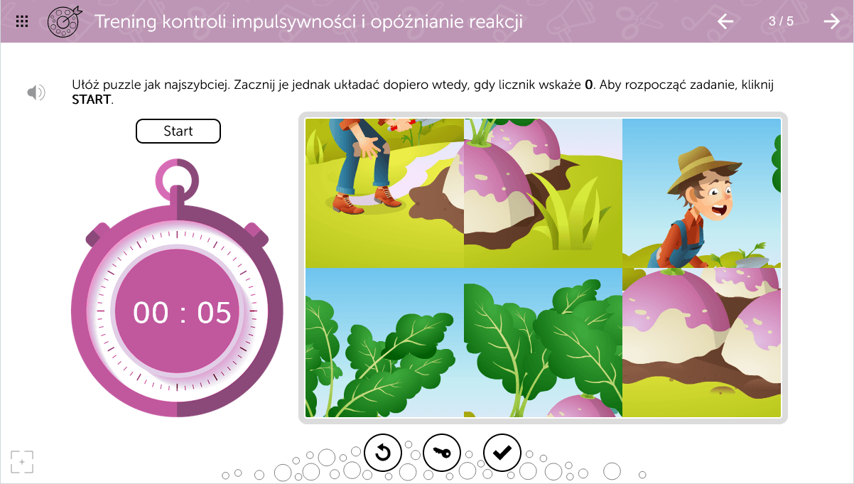 mTalent ADHD 6 Przykładowe ćwiczenie – opóźnianie reakcji