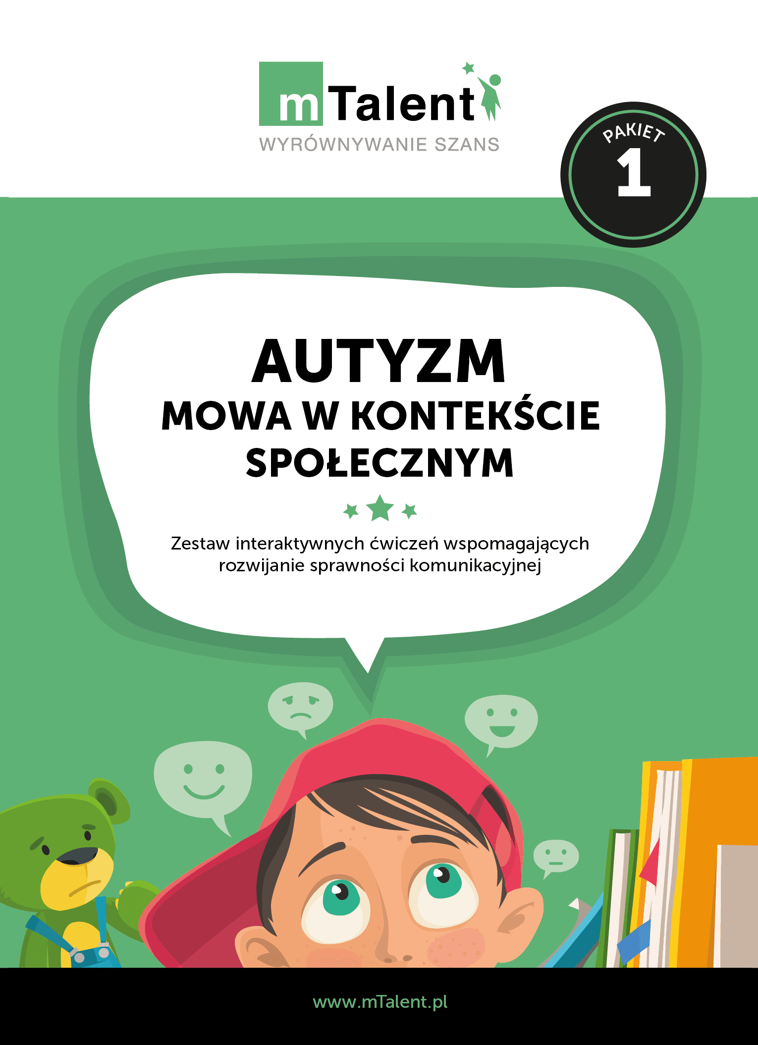 mTalent Autyzm. Mowa w kontekście społecznym cz. 1 2 mTalent Autyzm – Mowa w kontekście społecznym cz. 1 – pudełko