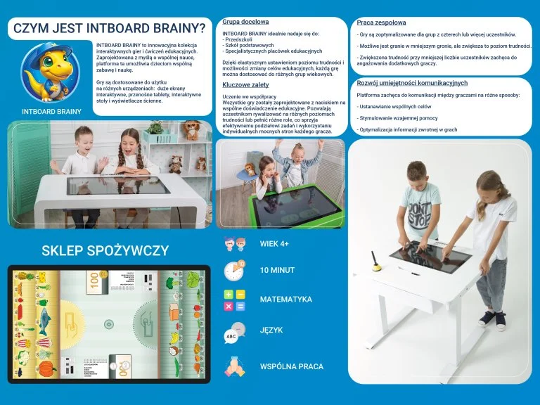 Stół interaktywny INTBOARD STYLE 43″ na Android + Oprogramowanie do gier w zestawie