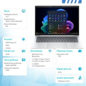 Notebook EliteBook 8 G1a Ryzen AI 7 350/1TB/32/W11P/13.3 C51H8ET