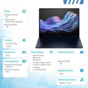 Notebook EliteBook X Flip G1i U7 258V 1TB/32GB/W11P/14 B9ZX9ET