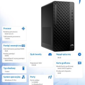 Komputer ProDesk 2 Tower G1i E i5-14400 512GB/8GB/W11P       B6ZD0ET