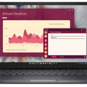 Laptop Dell Pro 14 PC14250 W11P C3 100U/8GB/512GB CL25/14.0 FHD+/INT/FgrPr/FHD/IRCam/Mic/WLAN+BT/BcklKb/3C/3YPS Magnetite color, textured finish