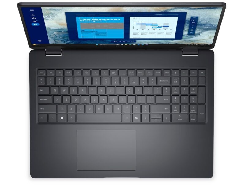 Laptop Dell Pro 16 PC16250 W11P C5 220U/16GB/512GB CL25/16.0 FHD+/Int/FgrPr/FHD/IRCam/Mic/WLAN+BT/BcklKb/3C/3YPS Magnetite color, textured finish