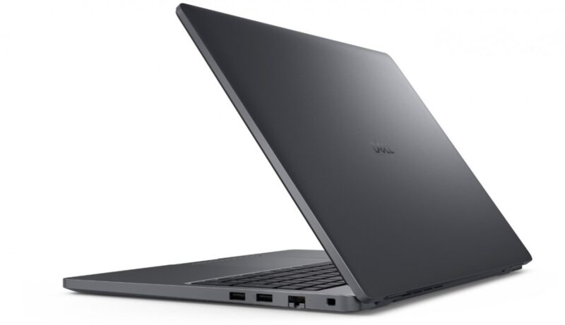 Laptop Dell Pro 16 PC16250 W11P C5 220U/16GB/512GB CL25/16.0 FHD+/Int/FgrPr/FHD/IRCam/Mic/WLAN+BT/BcklKb/3C/3YPS Magnetite color, textured finish