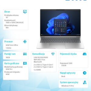 Notebook ProBook 4 G1i U7-255H 512GB/16GB/W11P/16.0   C51MQET