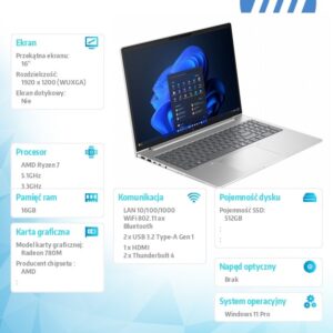 Notebook EliteBook 6 G1a R7-250 512GB/16GB/W11P/16.0   C51N5ET