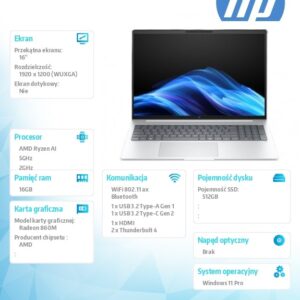 Notebook EliteBook 8 G1a RAIP350 512GB/16GB/W11P/16.0   C51G5ET