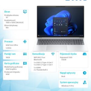 Notebook EliteBook 8 G1i U7-255U 512GB/16GB/W11P/16cali   C51LLET