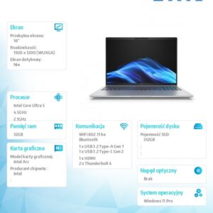 Notebook EliteBook 8 G1i U5-228V 512GB/32GB/W11P/16.0   C51MMET