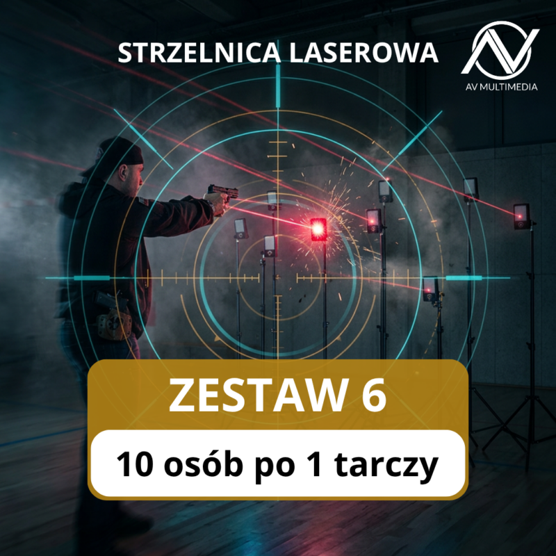 Zestaw 6 Strzelnica laserowa - Smart Target - zestaw 6